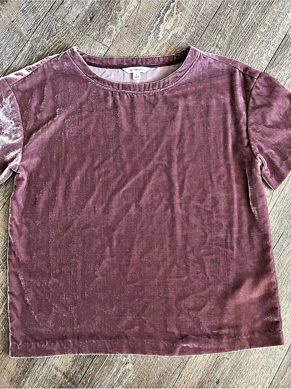 Calvin Klein Jeans Short Sleeve Velvetish Tee Purple Small